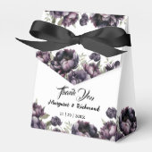 Black Peonies Vintag Gothic Wedding Geschenkschachtel (Vorderseite)