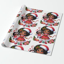 Black People Wrapping Paper - Ein Mädchen und ihre