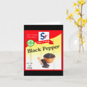 Black Pepper Condiment Costume Holiday Sce Group C Karte (Gelbe Blume)