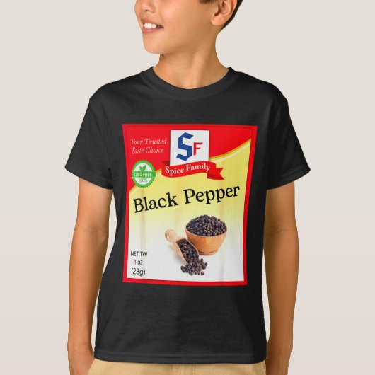 Black Pepper Condiment Costume Holiday Sce Group C T-Shirt (Vorderseite)