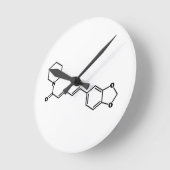 Black Pepper Piperine Molecular Chemical Formula Runde Wanduhr (Winkel)