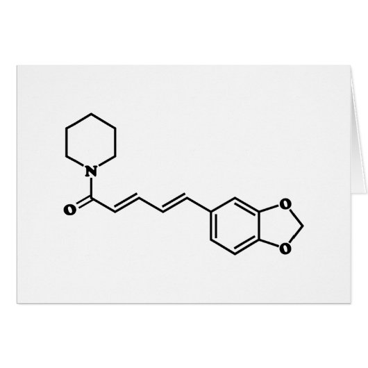 Black Pepper Piperine Molekulare Chemische Formel (Vorderseite (Horizontal))