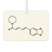 Black Pepper Piperine Molekulare Chemische Formel Autolufterfrischer (Vorderseite)
