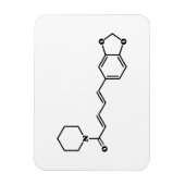 Black Pepper Piperine Molekulare Chemische Formel Magnet (Vertikal)