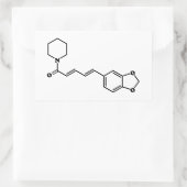 Black Pepper Piperine Molekulare Chemische Formel Rechteckiger Aufkleber (Tasche)