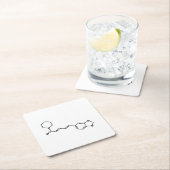 Black Pepper Piperine Molekulare Chemische Formel Rechteckiger Pappuntersetzer (Vor Ort)