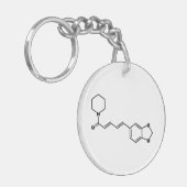 Black Pepper Piperine Molekulare Chemische Formel Schlüsselanhänger (Vorderseite links)