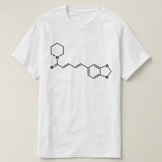 Black Pepper Piperine Molekulare Chemische Formel T-Shirt (Design vorne)