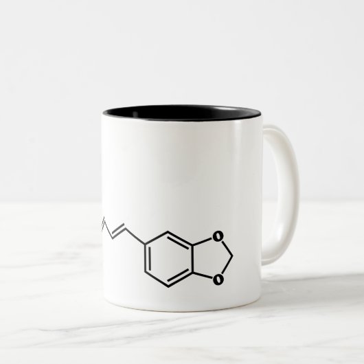 Black Pepper Piperine Molekulare Chemische Formel Zweifarbige Tasse (VorderseiteRechts)