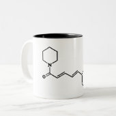 Black Pepper Piperine Molekulare Chemische Formel Zweifarbige Tasse (Vorderseite Links)