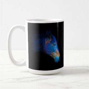 Black Percheron HDR Horse Portrait Equine Foto Kaffeetasse