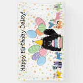 Black Persian Cat Longhday Party Banner (Vertikal)