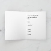 Black Persian Cat Party Einladung (Innenseite)