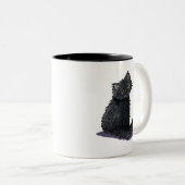 Black Persian Cat Two-Tone Coffee Tasse (VorderseiteRechts)
