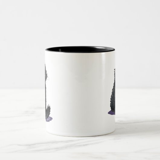 Black Persian Cat Two-Tone Coffee Tasse (Mittel)
