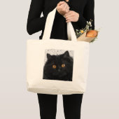 Black Persian Face Jumbo Stoffbeutel (Vorderseite (Produkt))