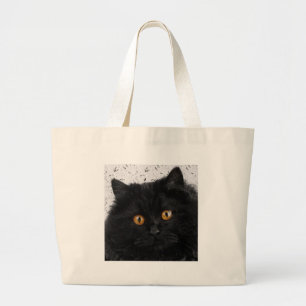 Black Persian Face Jumbo Stoffbeutel