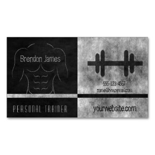 Black Personal Trainer Muskel Ripped Muscle Man Magnetische Visitenkarte