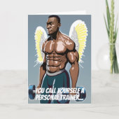 Black Personal Trainer oder Coach Gym Geburtstag Karte (Vorderseite)