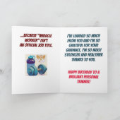 Black Personal Trainer oder Coach Gym Geburtstag Karte (Innenseite)