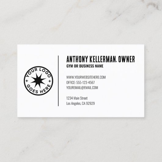 Black Personal Trainer Visitenkarte (Rückseite)