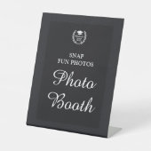 Black Personalisiert Foto Booth Graduation Party Sockelschild (Vorderseite)