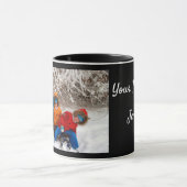 Black Personalize Foto Template Geschenk Kaffee Ta Tasse (Zentrum)