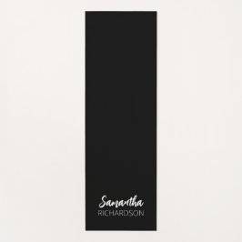 Black Personalized Monogram Name Yogamatte