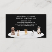 Black Pet Sitter Walker Sofa Zuhause Hund Tierarzt Visitenkarte (Rückseite)