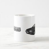 Black Peugeot 405 + Abzeichen Tasse (Mittel)