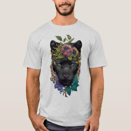Black Phanter in Blume T - Shirt