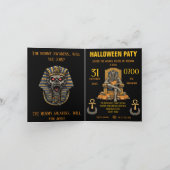 🖤 Black Pharaoh Mummy Einladung 🎃 ✉️ (Innenseite)