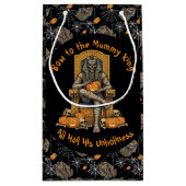 🖤 Black Pharaoh Mummy Geschenktasche 🎃 👑 Kleine Geschenktüte (Rückseite)