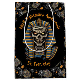 🖤 Black Pharaoh Mummy Geschenktasche 🎃 👑 Mittlere Geschenktüte