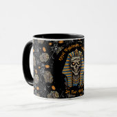 🖤 Black Pharaoh Mummy Tasse 🎃 ☕ 👑 (Vorderseite Links)