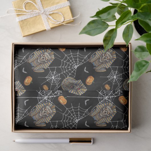 🖤 Black Pharaoh Mummy Tissue Paper 🎃 👑 Seidenpapier (Geschenk)