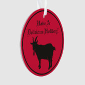 Black Phillip Folk Horror Ornament (Vorderseite)
