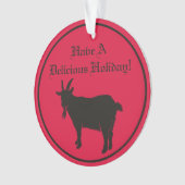 Black Phillip Folk Horror Ornament (Vorderseite)