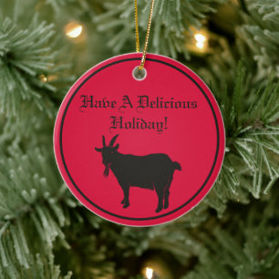 Black Phillip Goat Satanic Keramik Ornament
