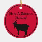 Black Phillip Goat Satanic Keramik Ornament (Vorne)