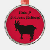 Black Phillip Goat Satanic Ornament Aus Metall (Vorne)