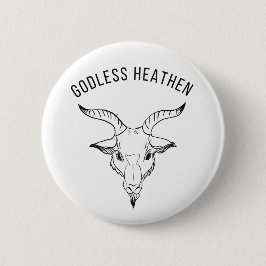 Black Phillip Godless Heathen Button
