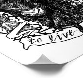 Black Phillip "Live Delicious" Poster (Ecke)