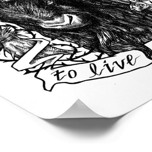 Black Phillip "Live Delicious" Poster (Ecke)