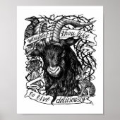 Black Phillip "Live Delicious" Poster (Vorne)