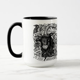 Black Phillip "Live Delicious" Tasse
