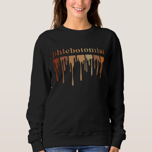 Black Phlebotomist African American Phlebotomy Sweatshirt (Vorderseite)