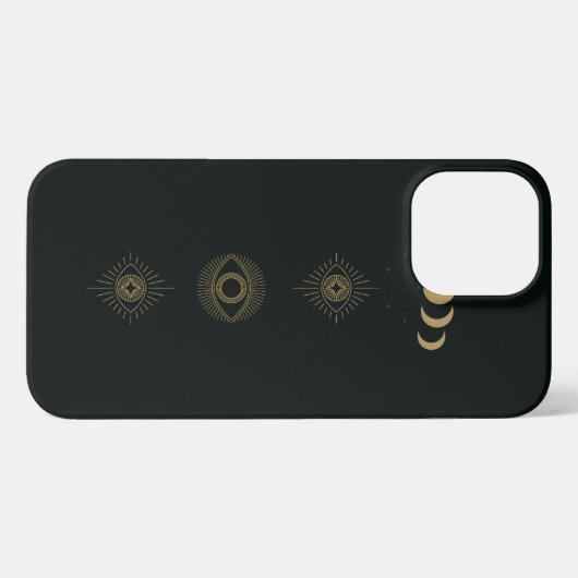 Black Phone Case Evil Eye iPhone Hülle (Rückseite (Horizontal))
