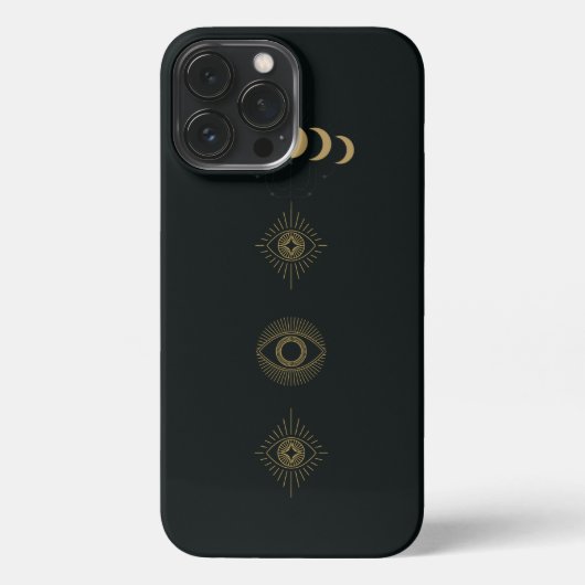 Black Phone Case Evil Eye iPhone Hülle (Rückseite)
