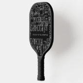 Black Pickleball Paddle mit grauem Namen (Links)